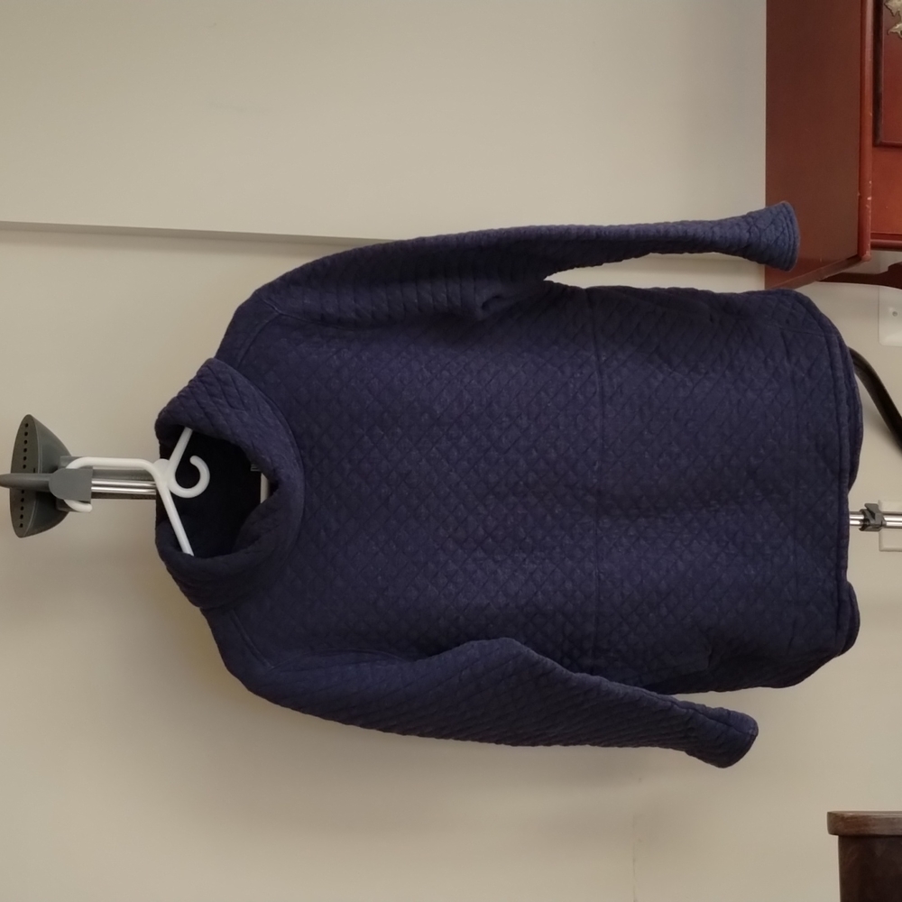 Duluth Trading Co quilted blue tunic XL